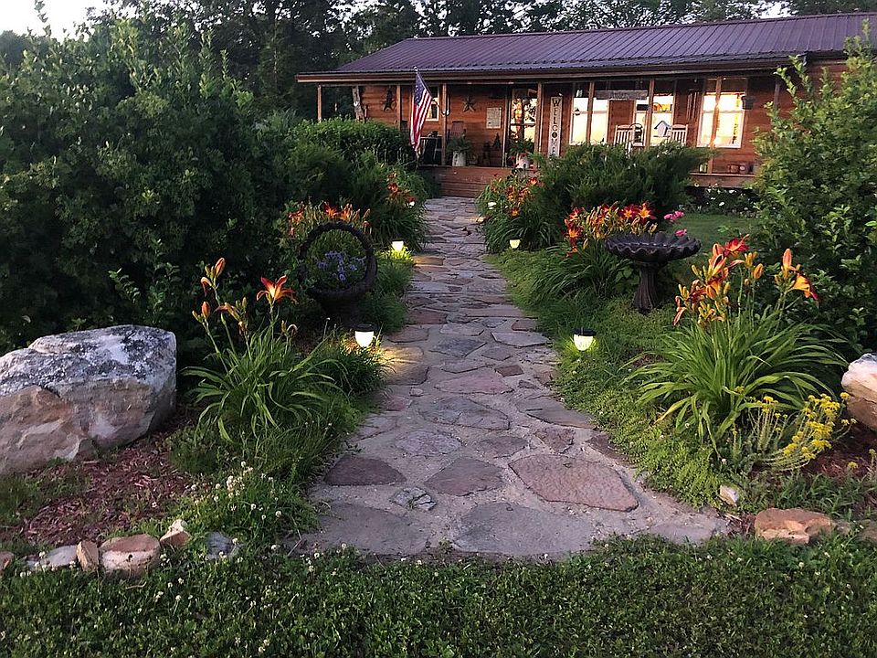At dusk - front entrance