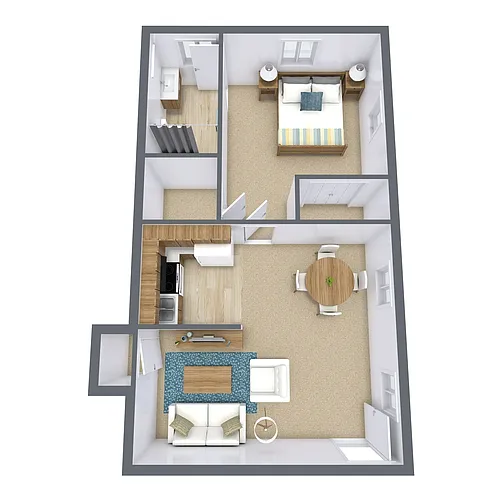 Floor plan One Bedroom 11A