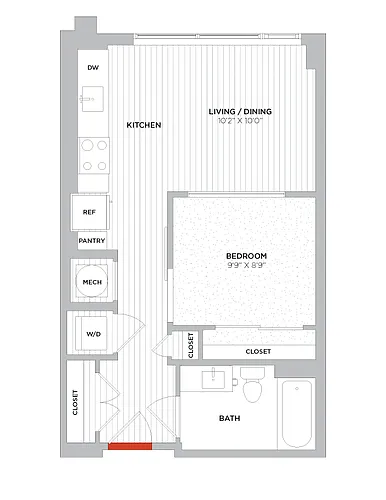 Floor plan Studio-S01a West