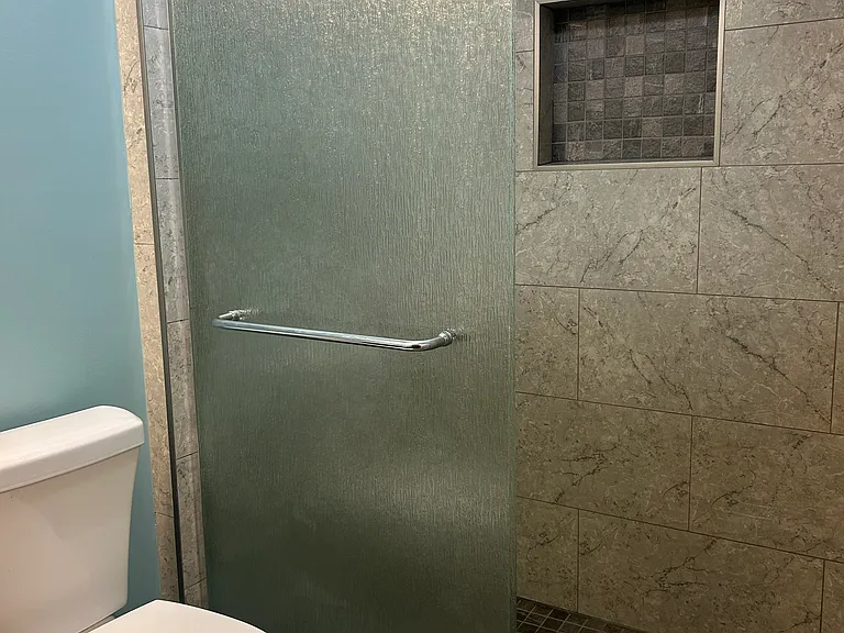 Newly added bathroom in Basement