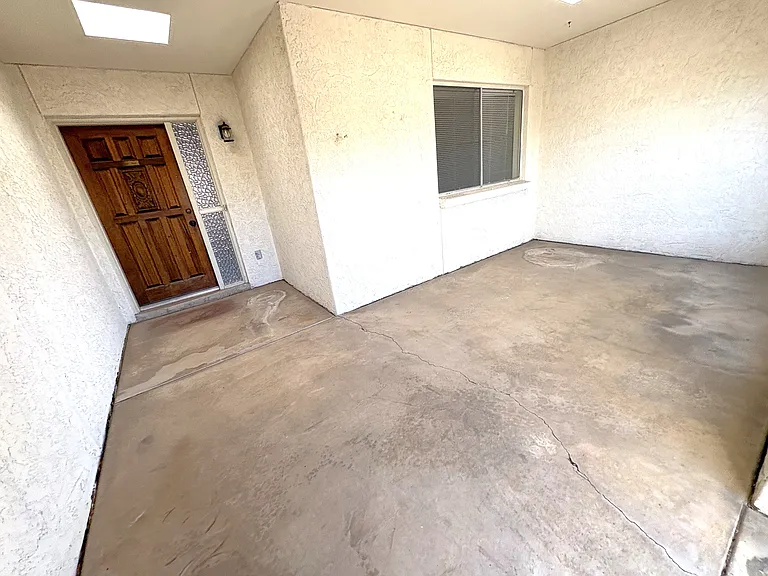 Enclosed front patio