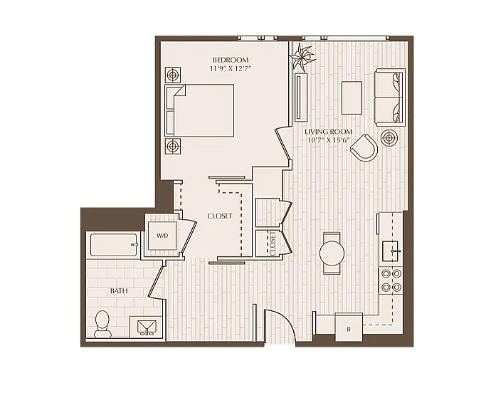 Floor plan A18.Den