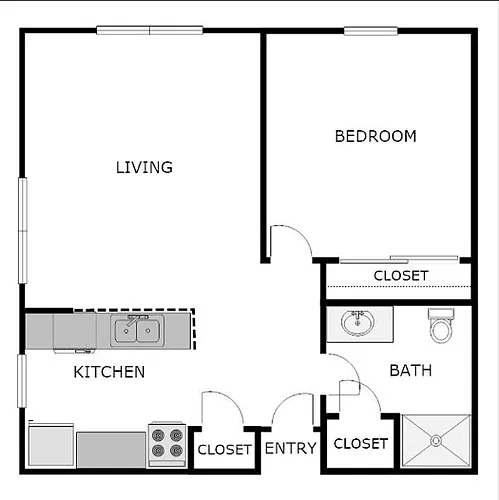 Floor plan 1 Bedroom