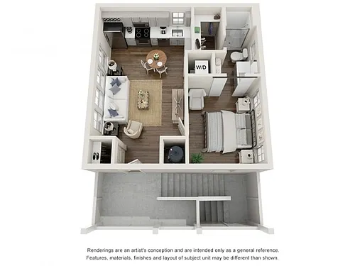 Floor plan 1 Bed Carriage Olive Cottage