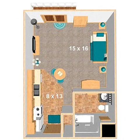 Floor plan Efficiency 01A