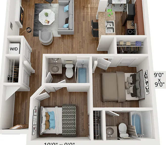 2 Bed 2 Bath 2 Bed 2 Bath