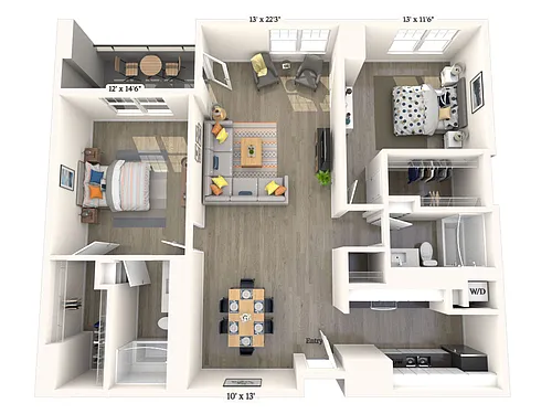 Floor plan B6-Renovated-I-NoDen