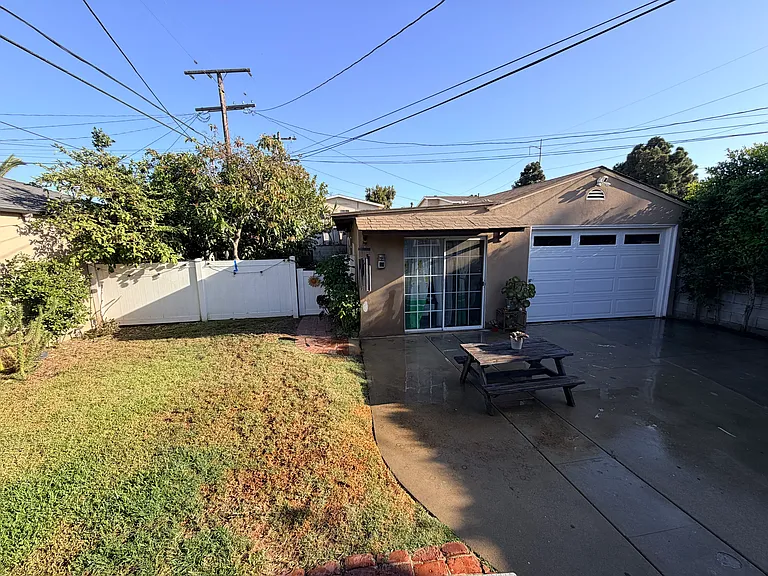 Private Backyard and Detached 2 car garage