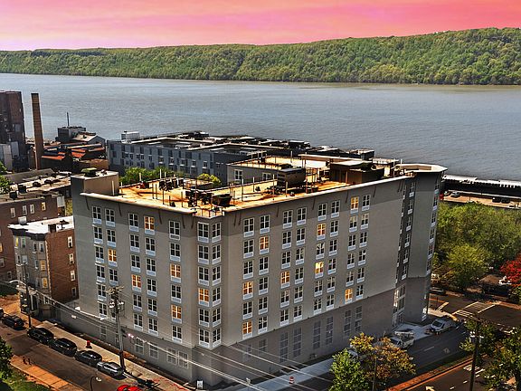 Front of building - only 2 blocks from Metro North - 28 mins to NYC