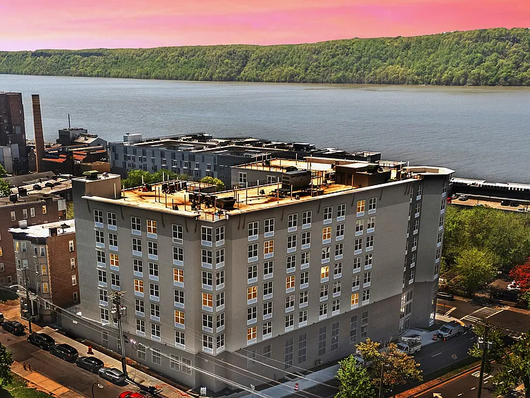 Front of building - only 2 blocks from Metro North - 28 mins to NYC