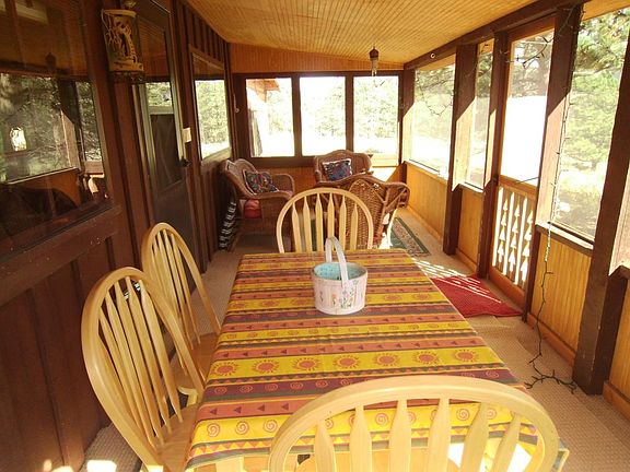 Sun porch faces Long's Peak