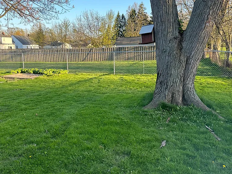 Backyard fenced mostly