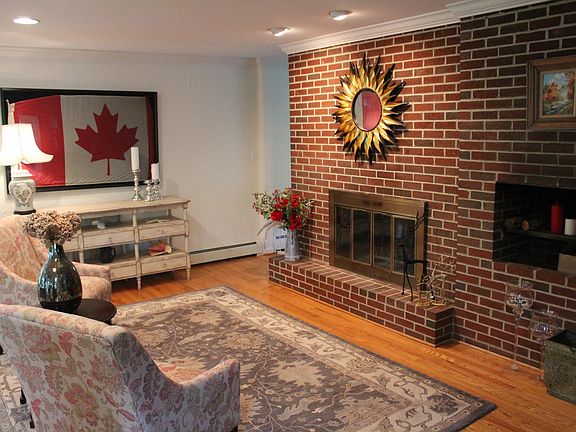 siting area and fireplace
