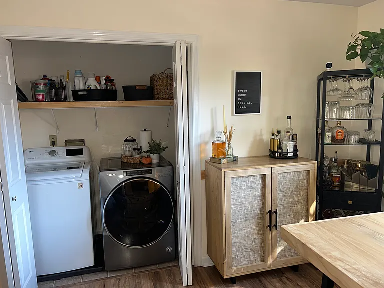 Washer dryer hookup area