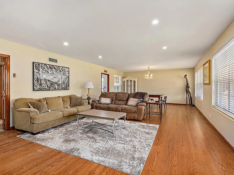 family room/living room and dining room