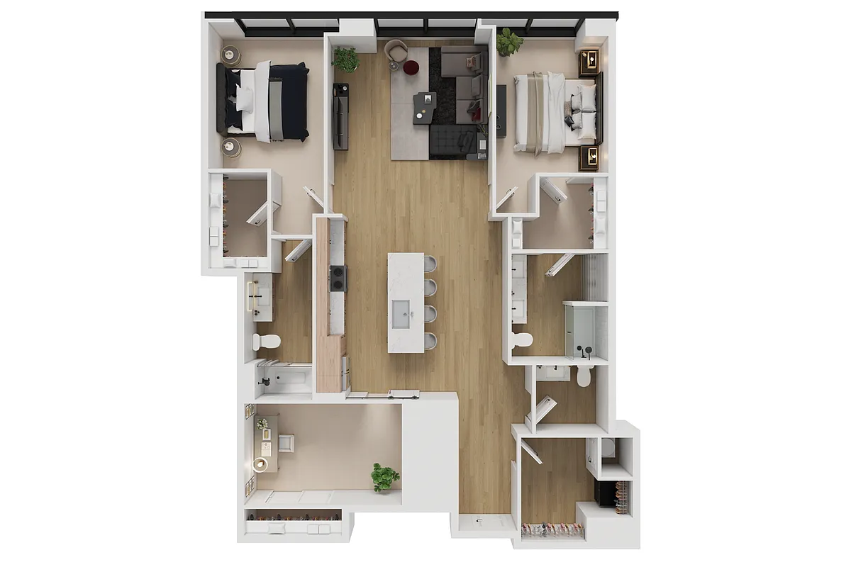 Floor plan 2 Bedroom Apartment