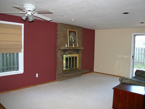 den w/wood burning fireplace