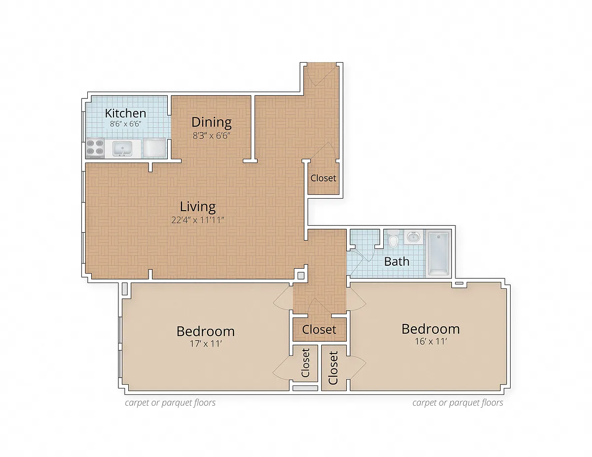 Floor plan Two Bedroom