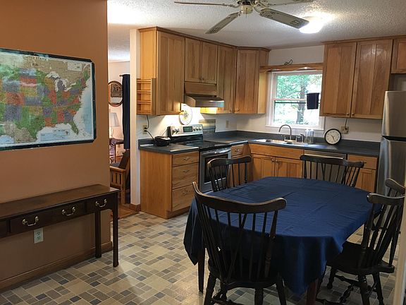 The kitchen as seen from the outside door, which is the main entrance.