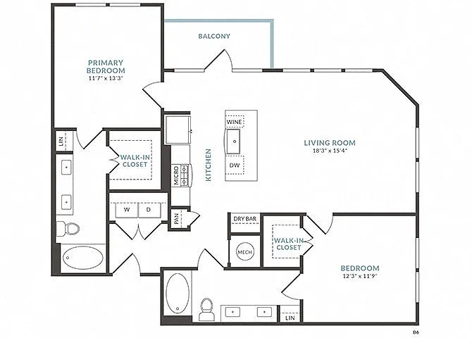 Floor plan B6