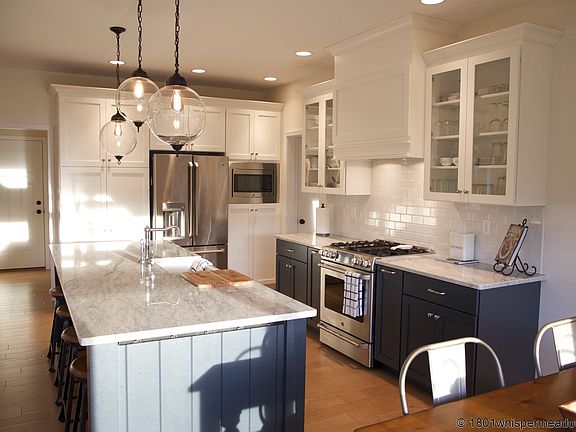 Kitchen with marble tops