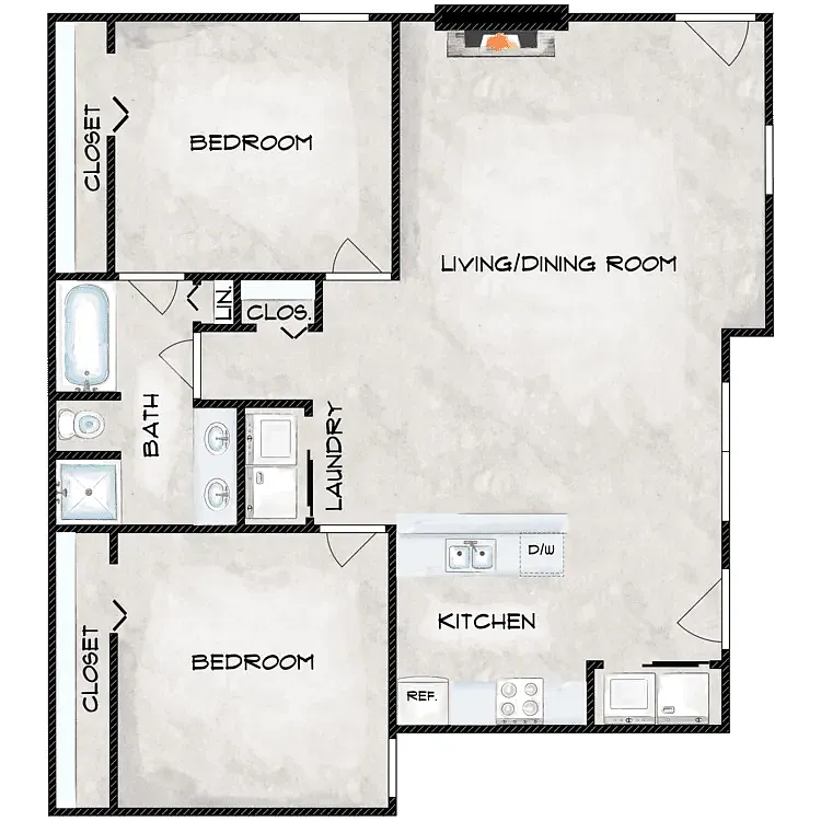 Floor plan Two Bedroom