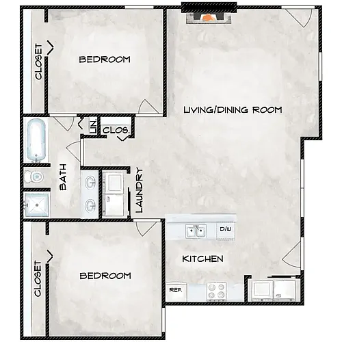 Floor plan Two Bedroom