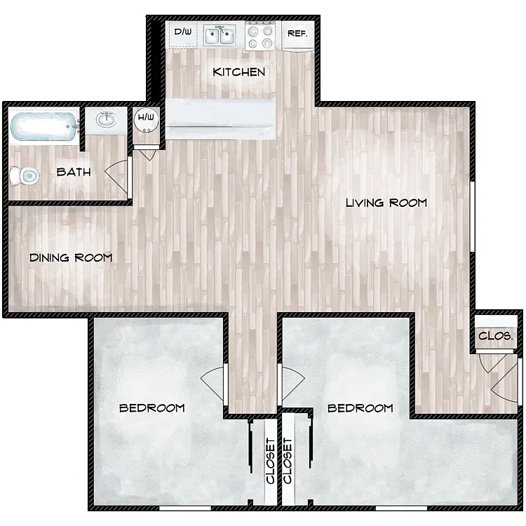 Floor plan 2x1 - CLASSIC