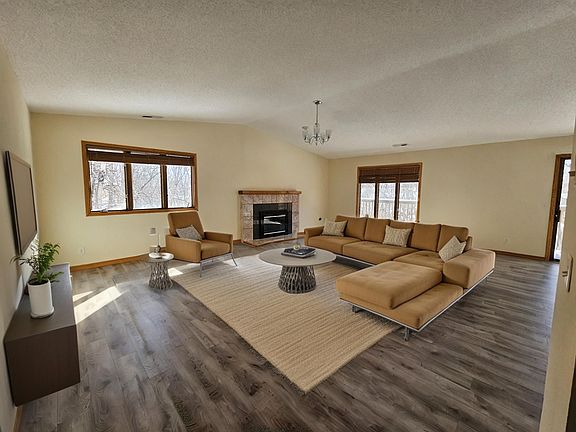 Virtual staging of living room.