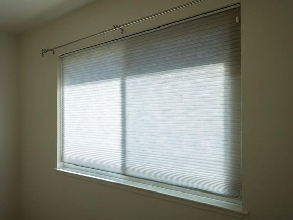 Custom cellular blinds upstairs