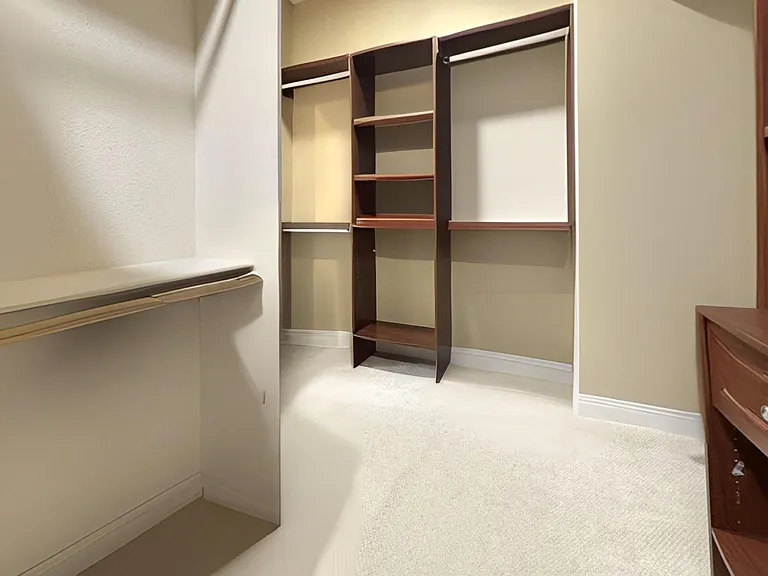Walk in closet with built cabinet