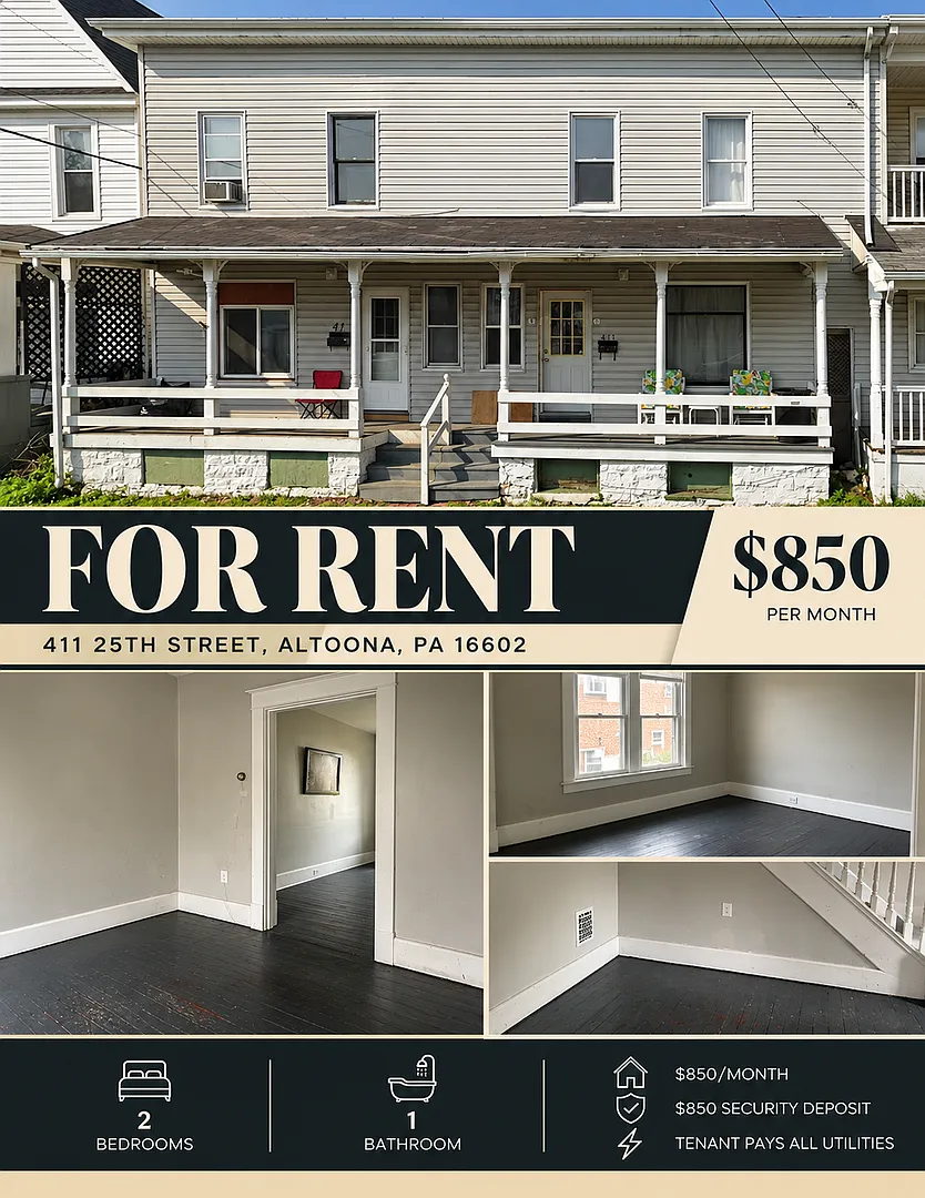 For Rent 411 25th Street, Altoona, Pa 16602 — Photo 1