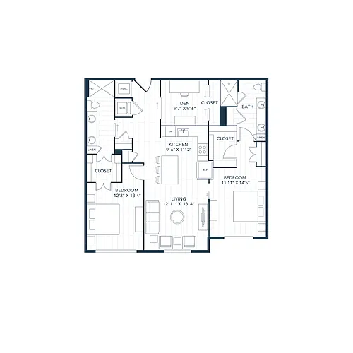 Floor plan B2 Den
