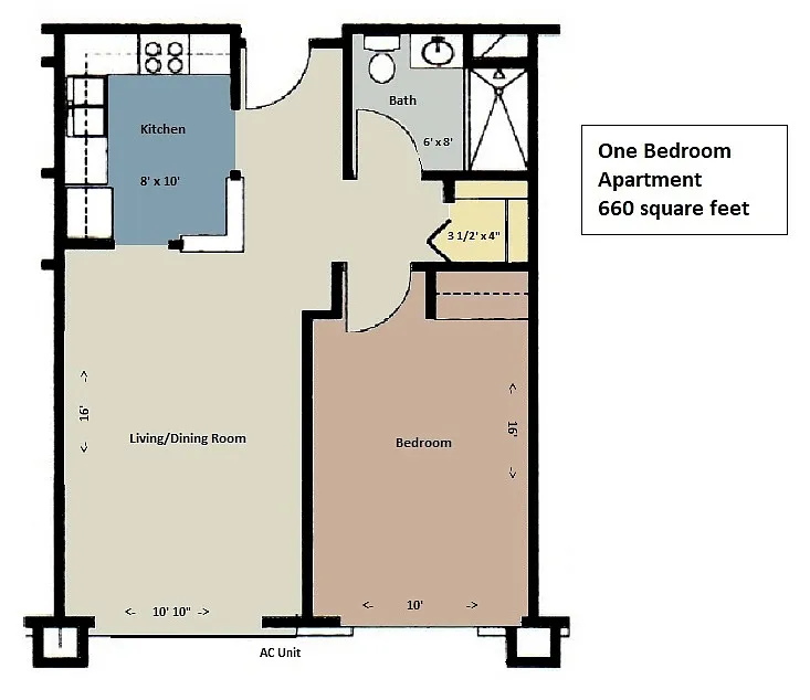Floor plan One-bedroom
