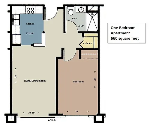 Floor plan One-bedroom