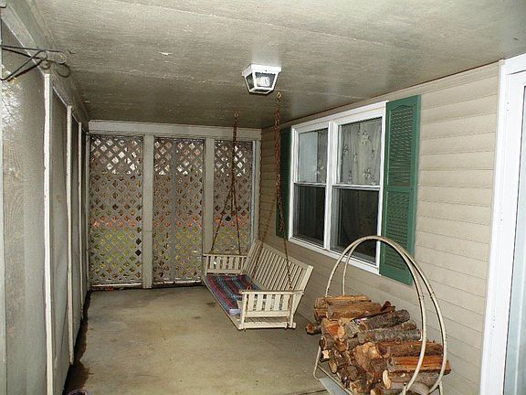 Screened in front porch.  