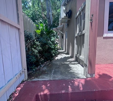 entry gate to the separate unit