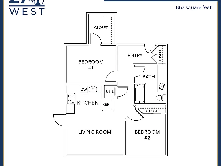 2 Bedroom 1 Bath Deluxe Tower 2 Bedroom 1 Bath Deluxe Tower