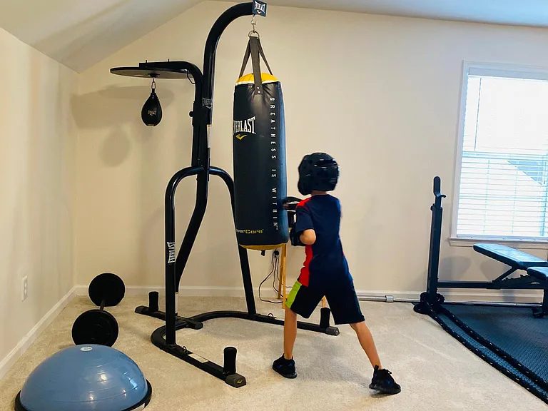 Second Upstairs Large Suite. We used as an at home gym.