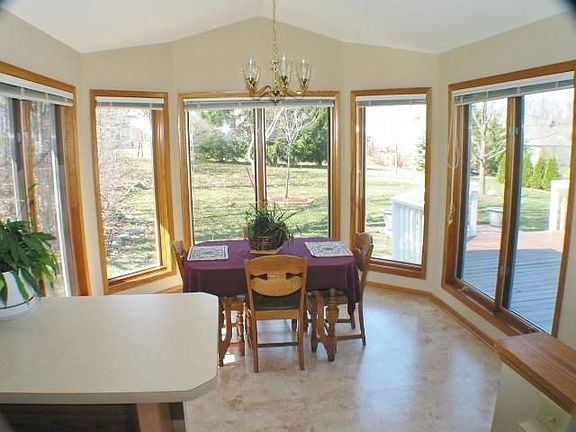 Dinette with lots of windows