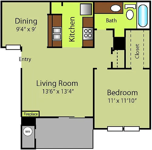 Floor plan 1B