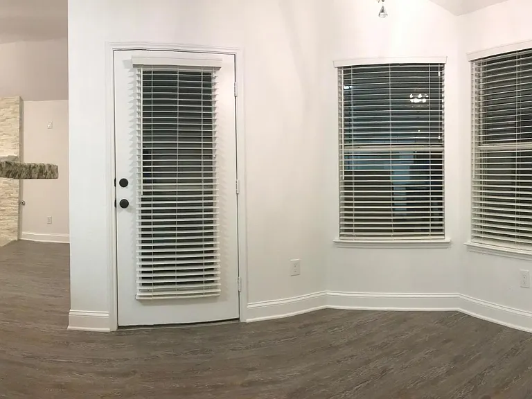 Patio door and breakfast area
