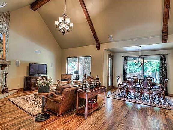 Den/Family/Great Room. Vaulted ceiling and fireplace complements the family room