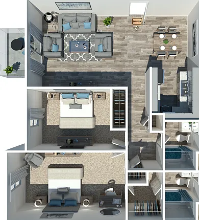 Two Bedroom Two Bathroom Two Bedroom Two Bathroom