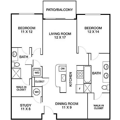 Floor plan Chastain with Den