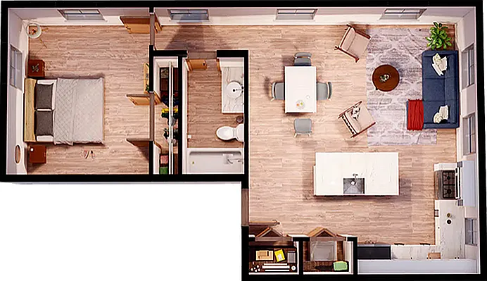Midtown-Auburn-1x1-Loft-B-Floor-Plan