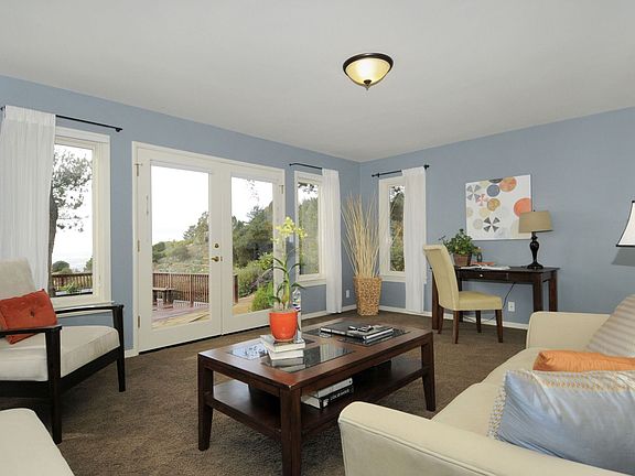 Wonderful family room with French doors to yard
