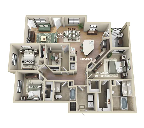 Floor plan Water Mill