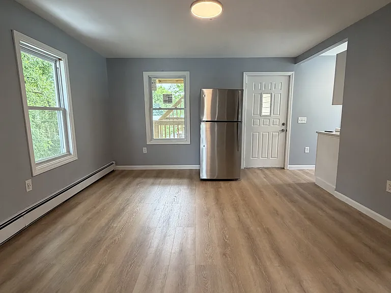 Dining room with fridge