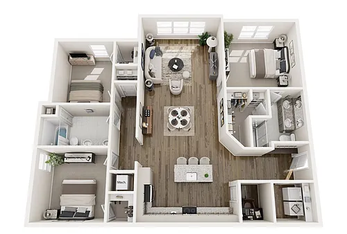 Floor plan 3B-SUNROOM